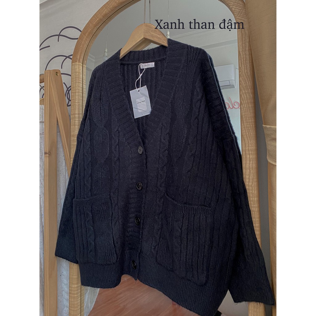 Áo khoác cardigan len thừng mác no.no chất đẹp nhiều màu (Ảnh video 29feb chụp)