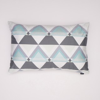 Vỏ gối Tam giác mint ghi trắng 45x65cm Ninos