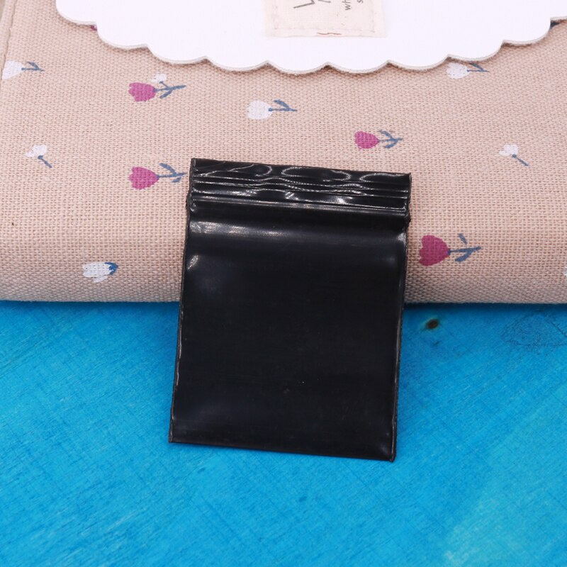 Gói 100c túi zip mini mép miết 2 mặt đen