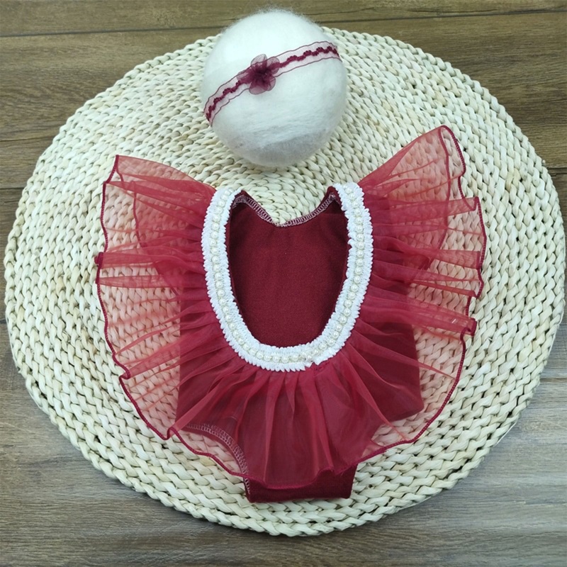 Bộ Trang Phục Múa Ba Lê Gồm Băng Cài Đầu Và Đầm Xinh Xắn Cho Bé 0-2 Tháng Tuổi