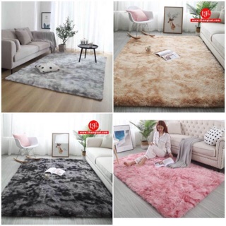 Thảm Xù Loang trải sàn cao cấp loại đế dày, trang trí trải sàn phòng khách, phòng ngủ - Thảm an toàn cho Bé
