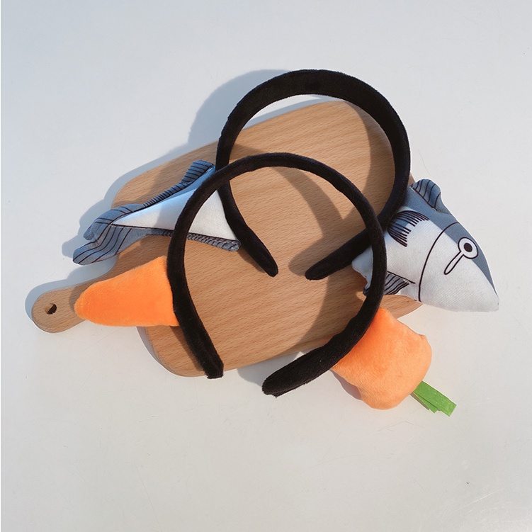 Băng Đô Cài Tóc Hình Chú Cá / Cà Rốt Đáng Yêu Cho Bé Gái