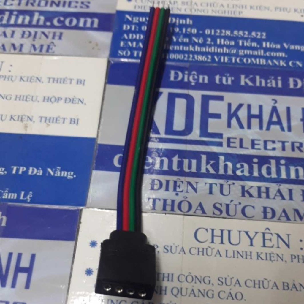 10 dây nối led RGB, 1 đầu 4P, dài 10cm đầu đực/ cái kde4466