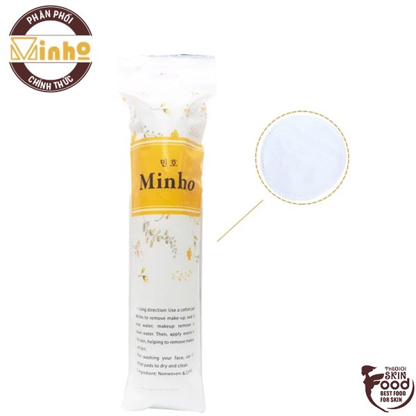 [150 Miếng] Bông Tẩy Trang Cotton Siêu Mềm Minho Cotton Pads