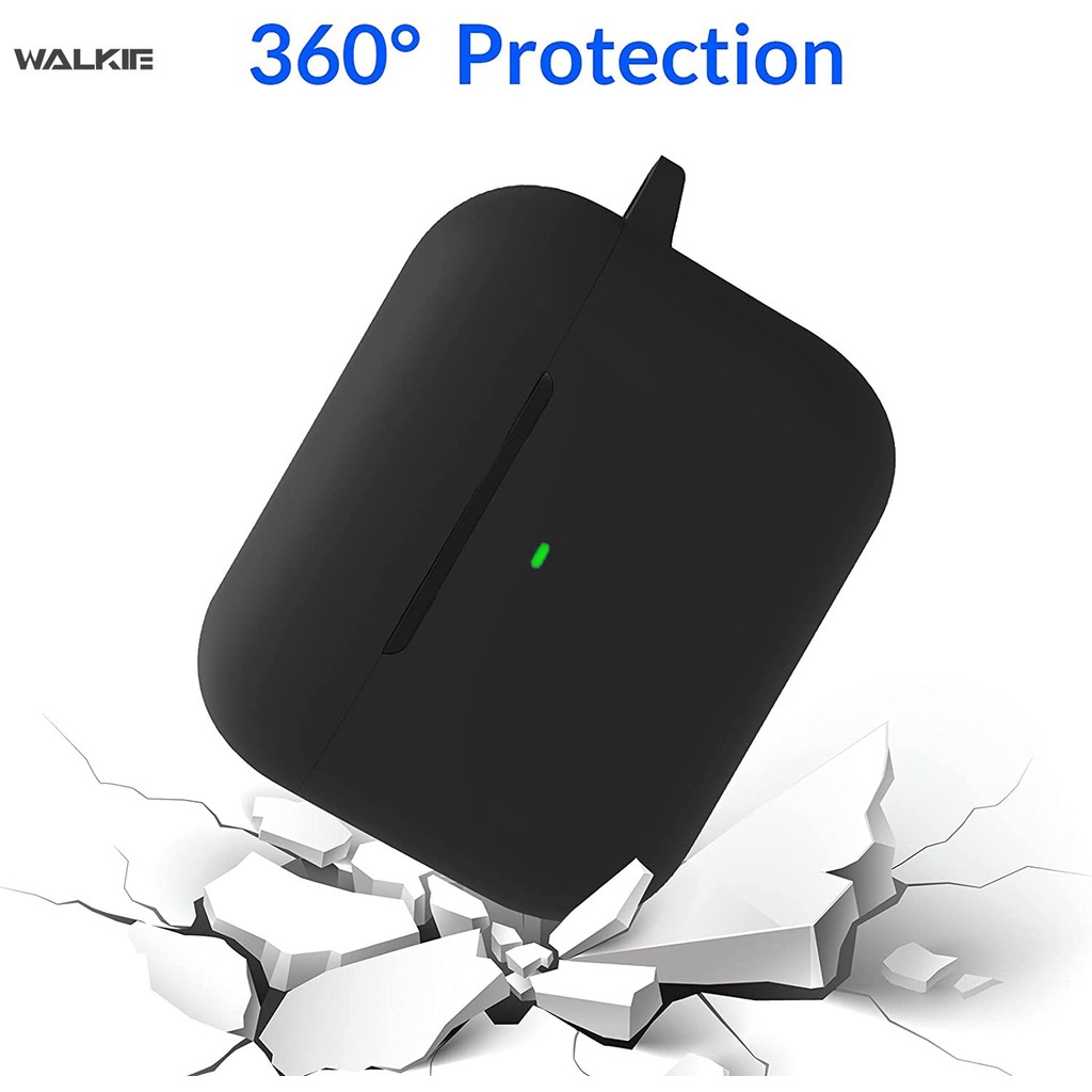 Walkie Vỏ Bảo Vệ Hộp Sạc Tai Nghe Không Dây razer hammerhead pro v2 Bằng Silicon Kèm Móc Khóa Tiện Dụng