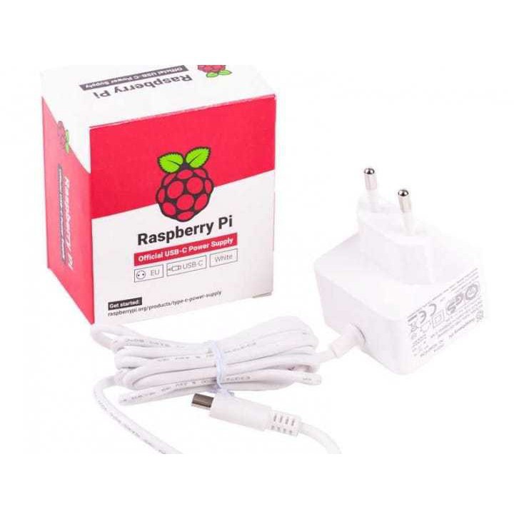 Nguồn Raspberry Pi 15W, EU, Màu Trắng