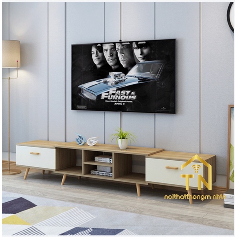 kệ tivi để sàn có thể thay đổi kích thước gỗ mdf phủ melamin cao cấp GP83