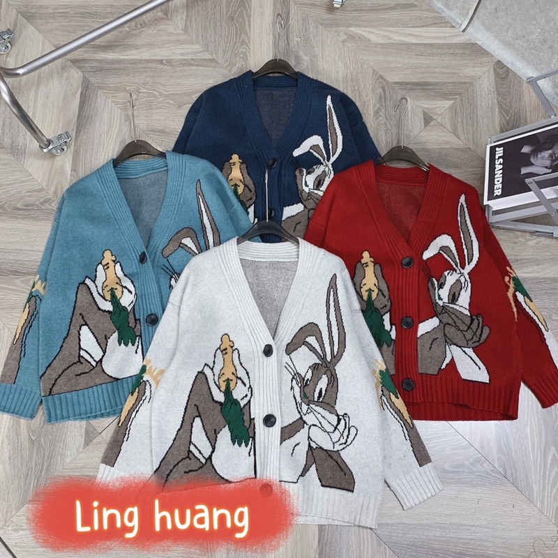 Áo len cadigan hình thỏ hàng quảng châu