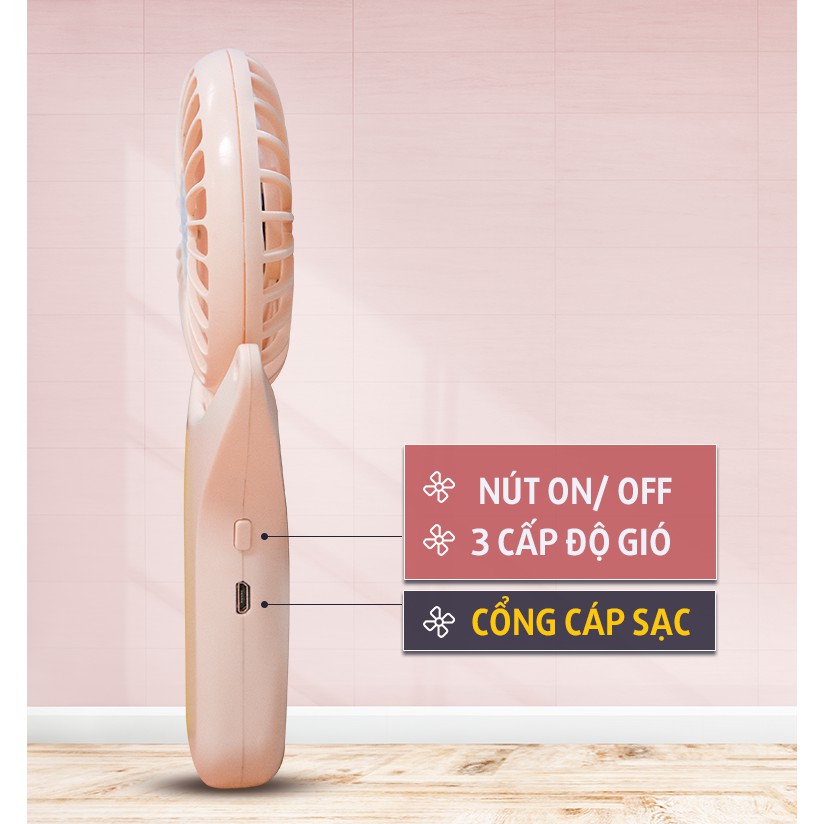 Quạt Mini Cầm Tay Việt Star FLY-89 Power Bank 2000mAh 3 Tốc Độ Gió - BẢO HÀNH 12 THÁNG 1 ĐỔI 1 | BigBuy360 - bigbuy360.vn