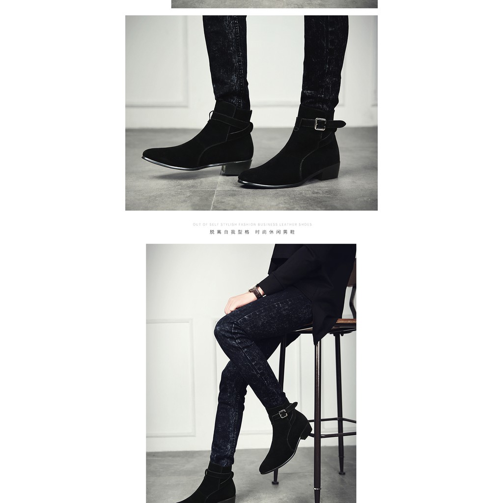 Chelsea boot da lộn nam JTPX-9055-JJ của HILLGLOBAL | BigBuy360 - bigbuy360.vn