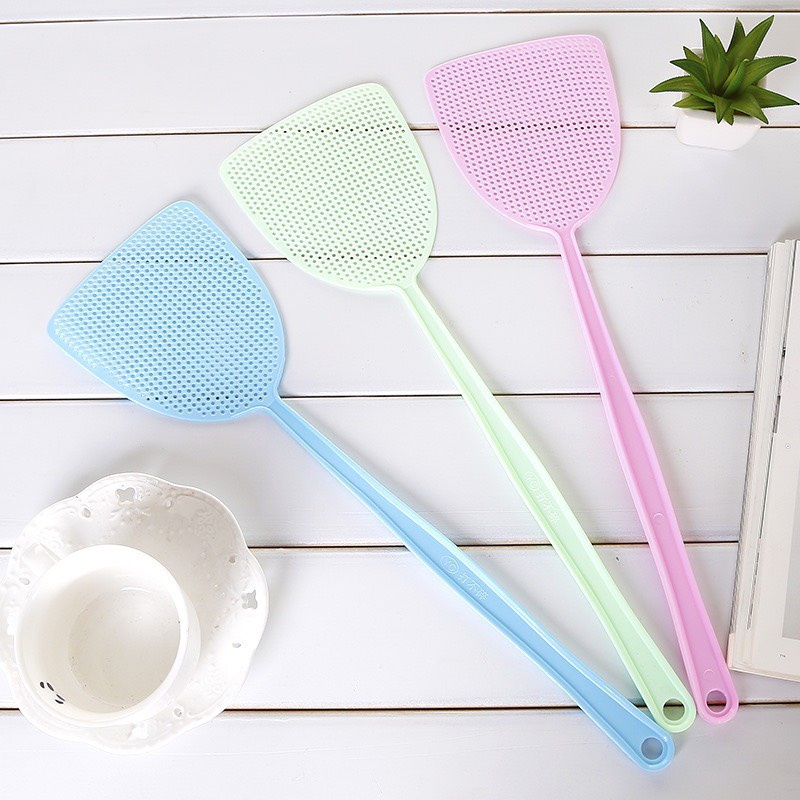 Vợt đập ruồi có tay cầm dài siêu tiện dụng Chất liệu bằng nhựa mềm an toàn thân thiện Orange Shop
