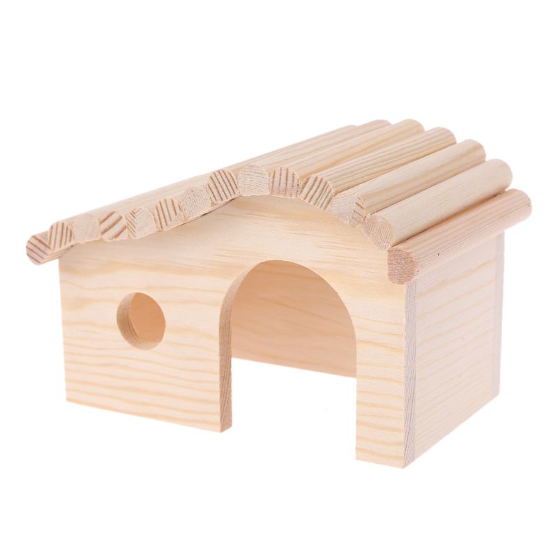 Ngôi Nhà Gỗ Đồ Chơi Cho Thú Cưng Thỏ Sóc Chuột Hamster