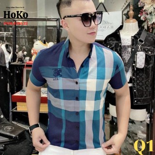 Áo sơ mi bbr nam, sơ mi kẻ nam hoko