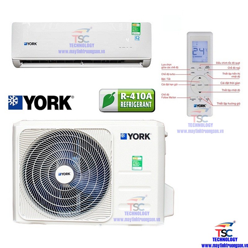 Điều Hòa treo Tường YORK YHFE18ZE Công Suất 18000 Btu/h Máy Lạnh 1 Chiều