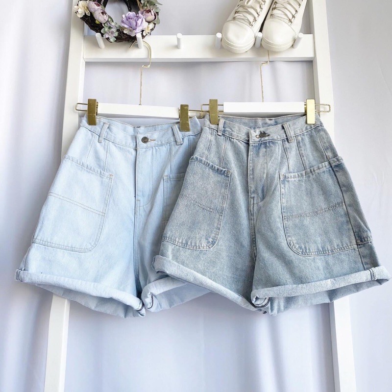 Quần Short Jeans Túi Hộp Ảnh Thật 100%