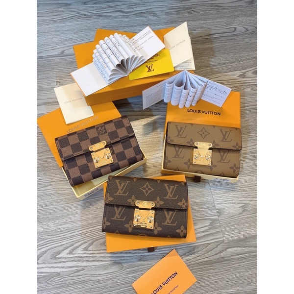 Ví LLV dài và ngắn lót da khoá đẩy full hộp kèm ảnh thật hàng cao cấp