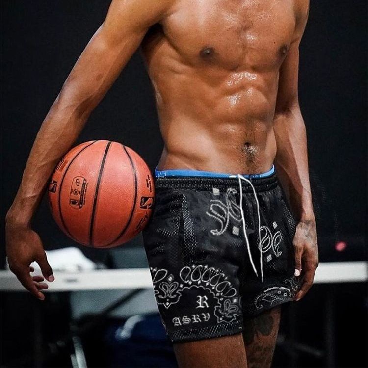 Quần Short Thể Thao Dáng Suông Chất Liệu Thoáng Khí Mau Khô Năng Động Thời Trang Phong Cách Âu Mỹ Cho Nam