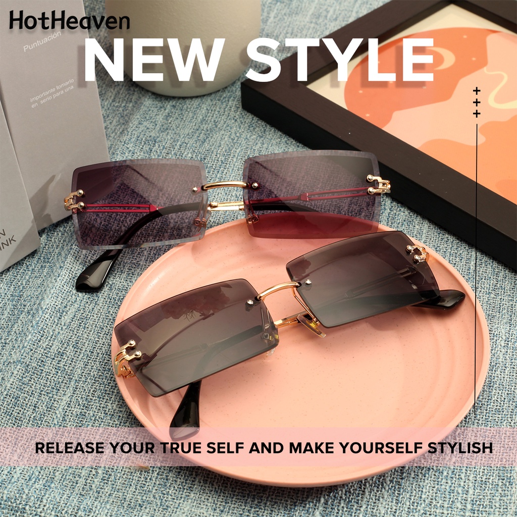 Kính Râm Unisex Tròng Hình Chữ Nhật Nhiều Màu Sắc Chống Tia UV400 11 Kiểu Dáng Thời Trang