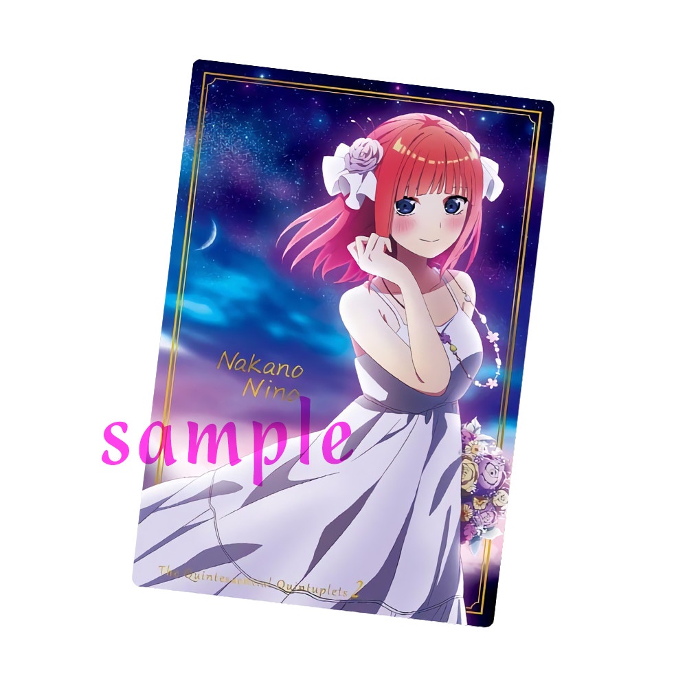 Ảnh card bo góc in hình Gotoubun No Hanayome FLOWER ver Hoa - Nhà Có 5 Nàng Dâu thẻ bo viền 5*8cm #