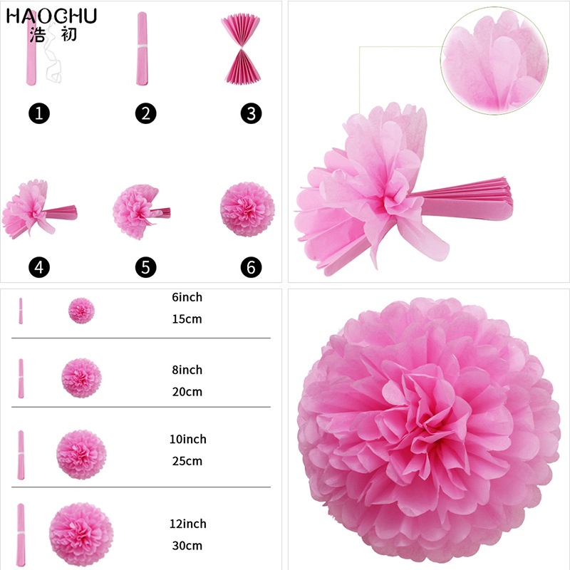 Hoa giấy bông cẩm tú cầu giá rẻ 15cm/20cm/25cm/30cm, trang trí nhà cửa, sự kiện noel, lễ tết ,sinh nhật, đám cưới (HG01)