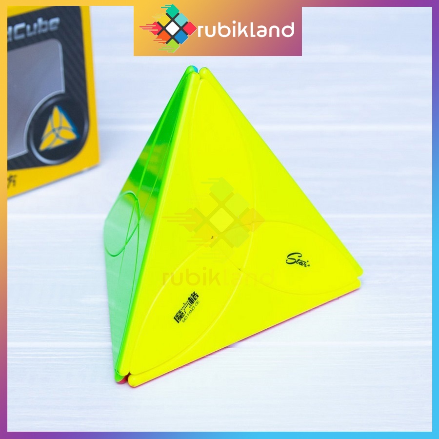 Rubik Biến Thể QiYi Clover Pyraminx Stickerless Rubic Biến Thể Pyraminx Đồ Chơi Trí Tuệ Trẻ Em