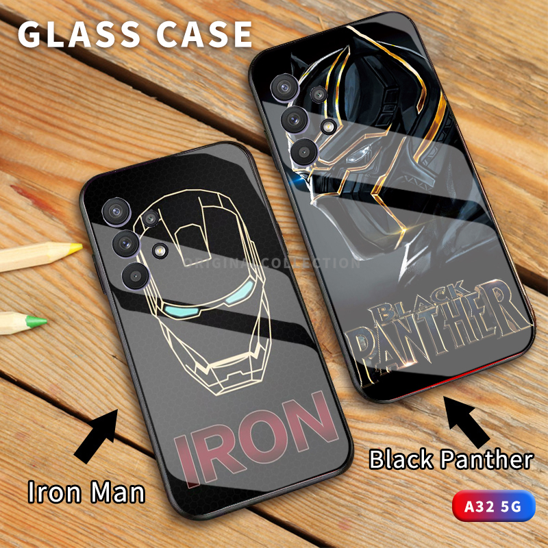 Samsung A40 A41 A60 A6s A70s A70e A90 S20fe S21 Plus A32（4g）（5g）Tempered Glass Iron Phone Case