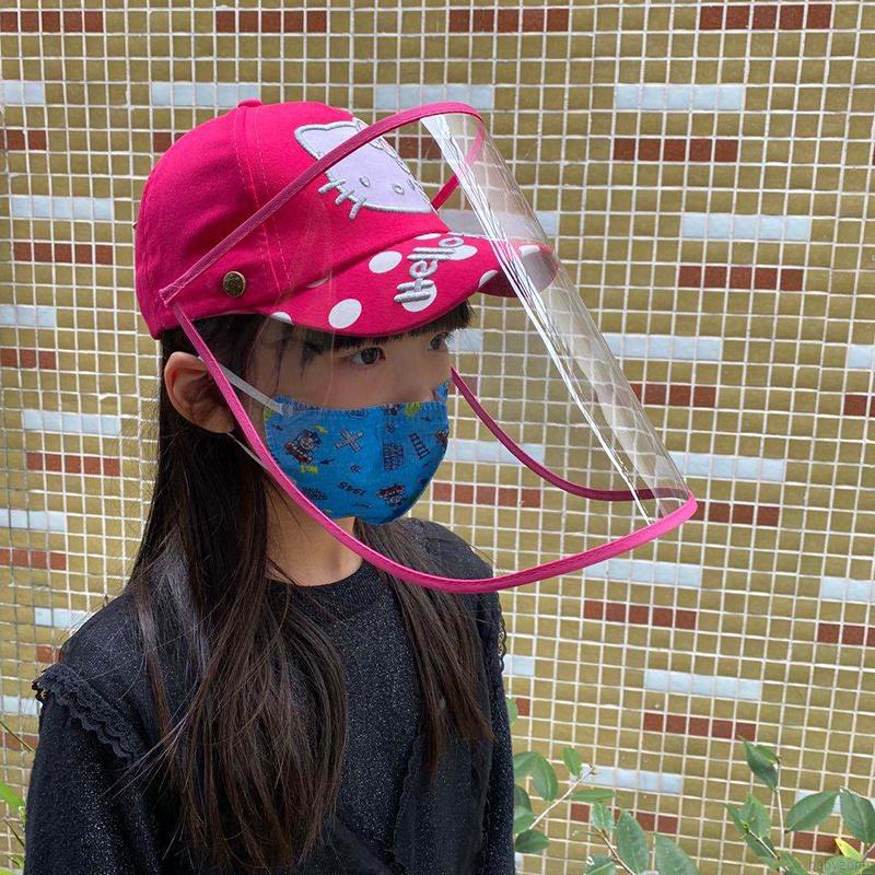 Mũ chống bụi bẩn chống giọt bắn có thể tháo rời được in họa tiết hoạt hình dành cho bé gái
