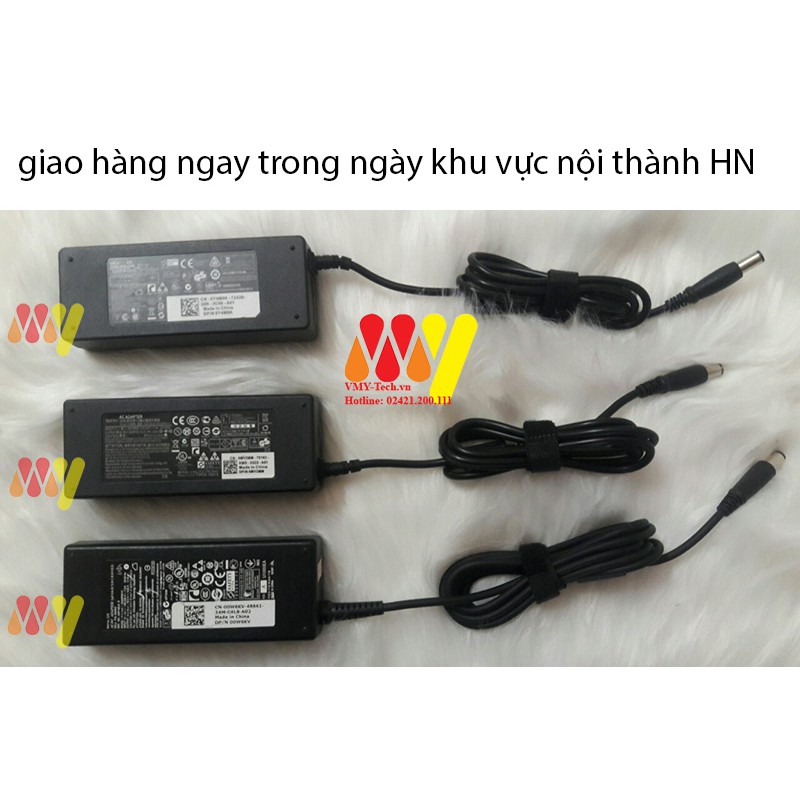 Sạc laptop Dell 19.5V 4.62A Chân Kim To - 3542 3543 3521 3757 7537 5447 5448 5547 5548 3330 Adapter Tặng kèm dây nguồn