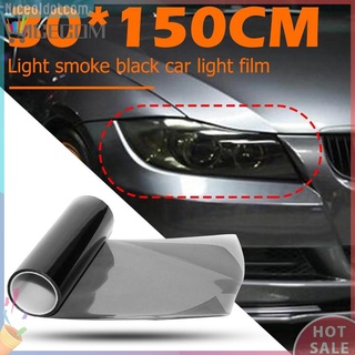 Miếng dán vinyl màu đen khói nhẹ cỡ 30x150cm trang trí đèn pha/đèn đuôi xe hơi