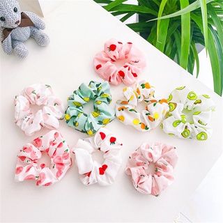 Cột tóc vải scrunchies kiểu trái cây