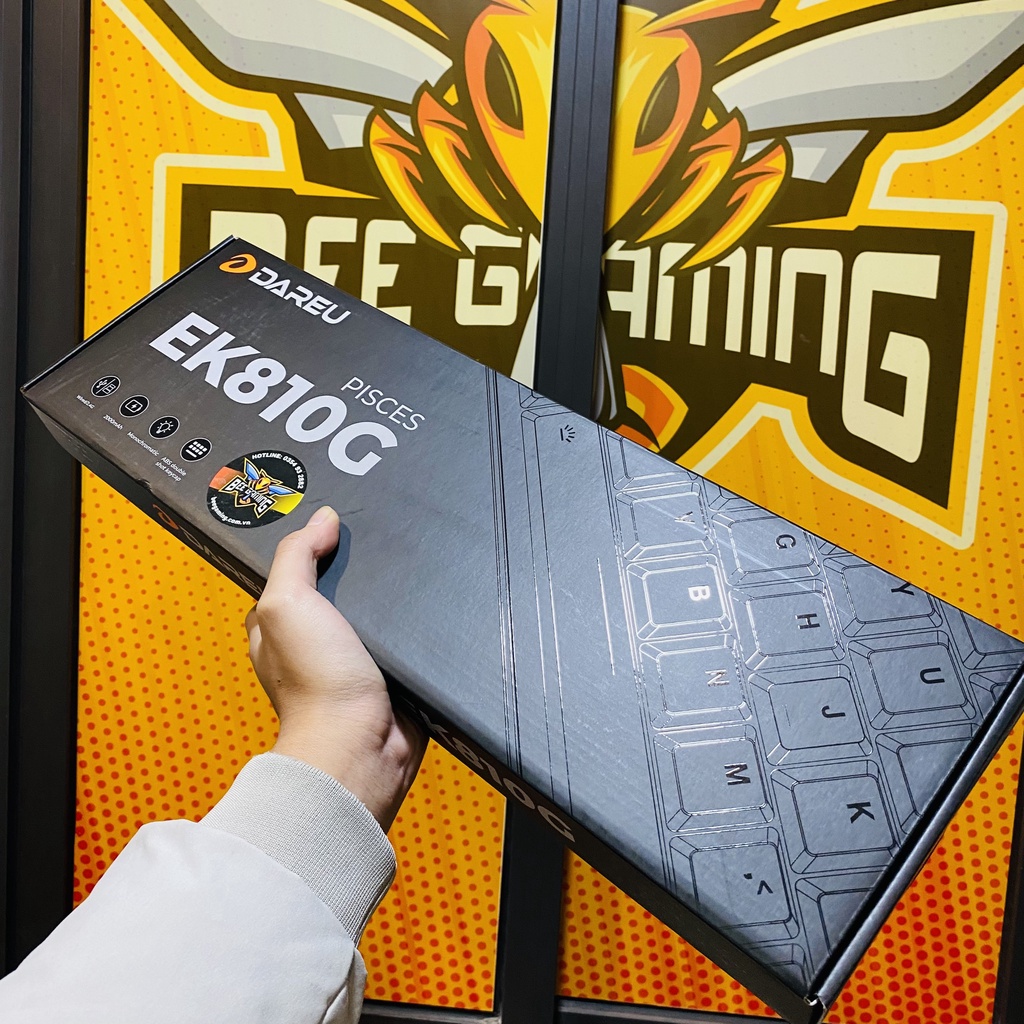 Bàn phím cơ không dây giá rẻ Dareu EK810G | Led Trắng | Hàng chính hãng bảo hành 24 tháng