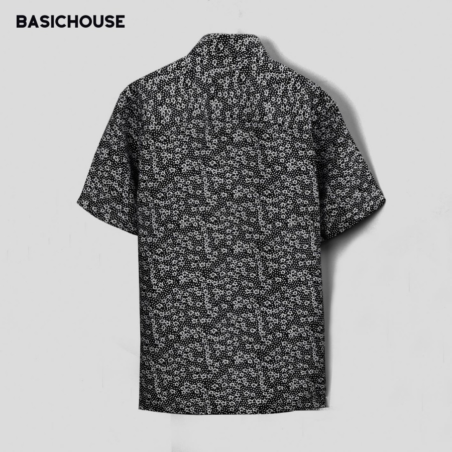 [CHÍNH HÃNG] Áo sơ mi ngắn tay 👘 áo sơ mi cao cấp nam hoạ tiết đơn giản cao cấp phong cách hè | BASICHOUSE