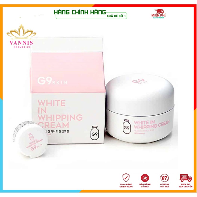 [Hàng Auth] Kem dưỡng trắng da - Kem dưỡng ẩm ban ngày G9-Skin White In Whipping Cream Hàn Quốc 50g | BigBuy360 - bigbuy360.vn