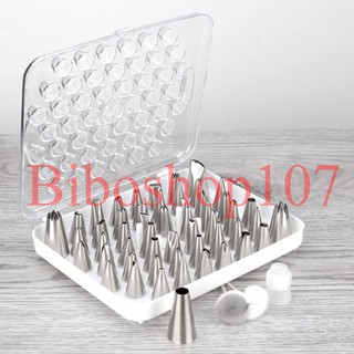 Bộ 52 đui inox kèm chốt + 2 dù bắt bông kem