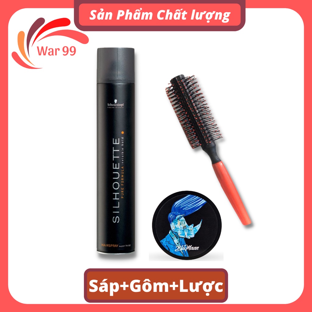 Gôm xịt tóc nam tạo kiểu tóc SILHOUETTE 420ML giữ nếp bóng mượt cao cấp