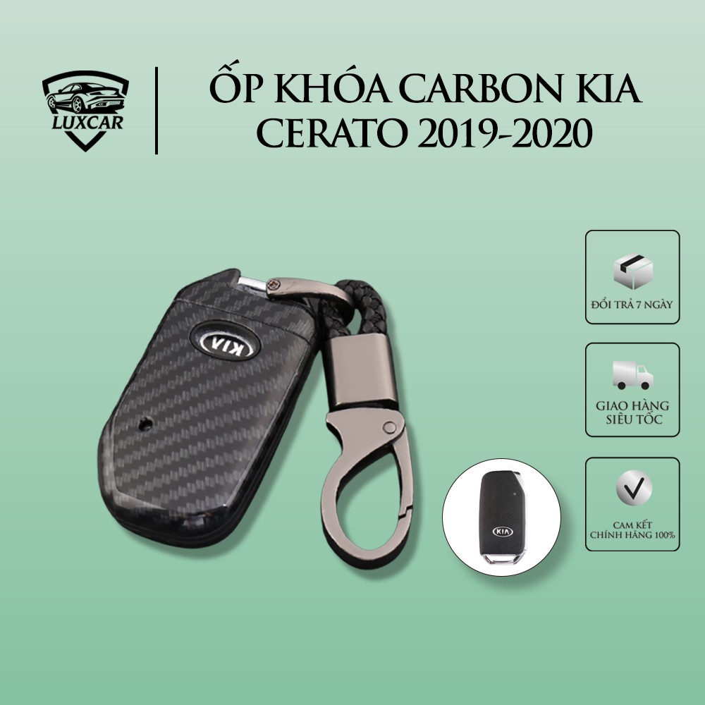 Ốp Khóa Carbon KIA CERATO 2019-2020 Cao Cấp LUXCAR