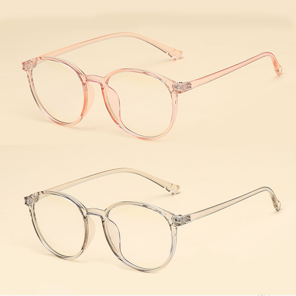 EMILEE💋 Cool Optical Eye Glasses Reduces Eye Strain Anti-Blue Rays Vintage Eyeglasses Transparent Round Frame Ultralight High-definition Clear Lens Unisex...