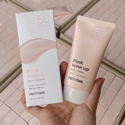Kem Chống Nắng Nâng Tone Trắng Hồng PrettySkin Pink Tone-Up Sun Cream SPF 50+ PA++++ 70ml