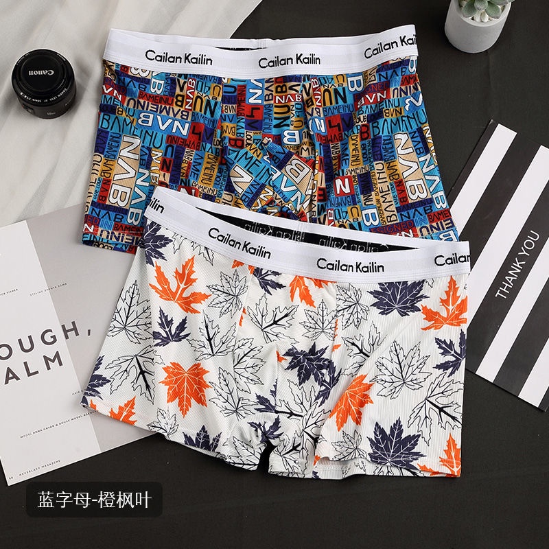 Quần Lót Lụa Lạnh Chống Khuẩn Dáng Rộng Có Size Lớn Dành Cho Nam Giới