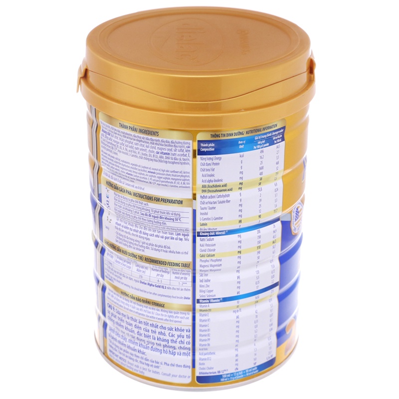 SỮA BỘT DIELAC ALPHA GOLD IQ 2 900G (CHO TRẺ TỪ 6 - 12 THÁNG TUỔI)[HSD: 10/09/2023]