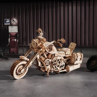 Đồ chơi lắp ráp bằng gỗ 3d robotime xe mô tô cruiser motorcycle lk504