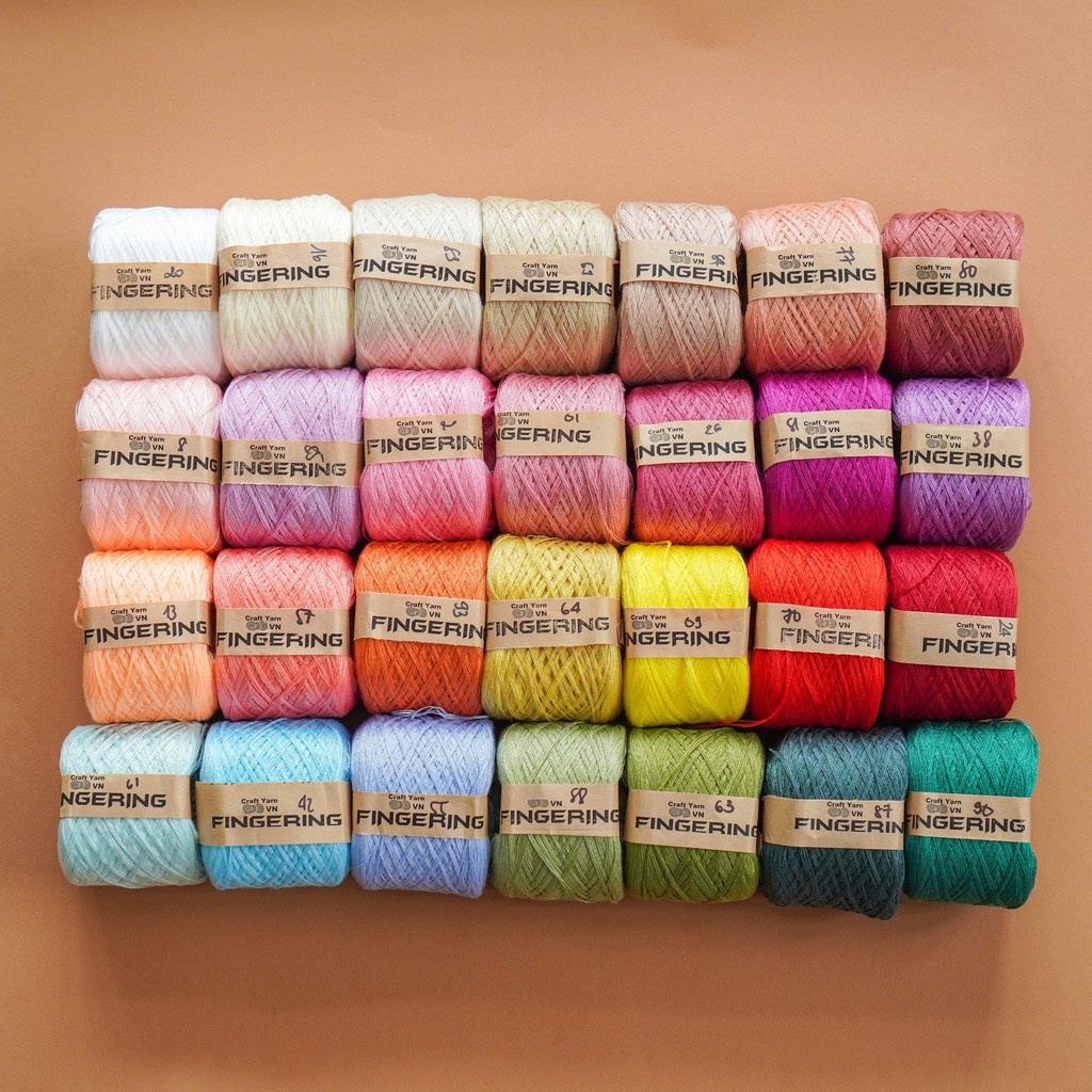 Sợi Cotton Bóng 100gr -Cuộn Len Sợi Cotton Fingering