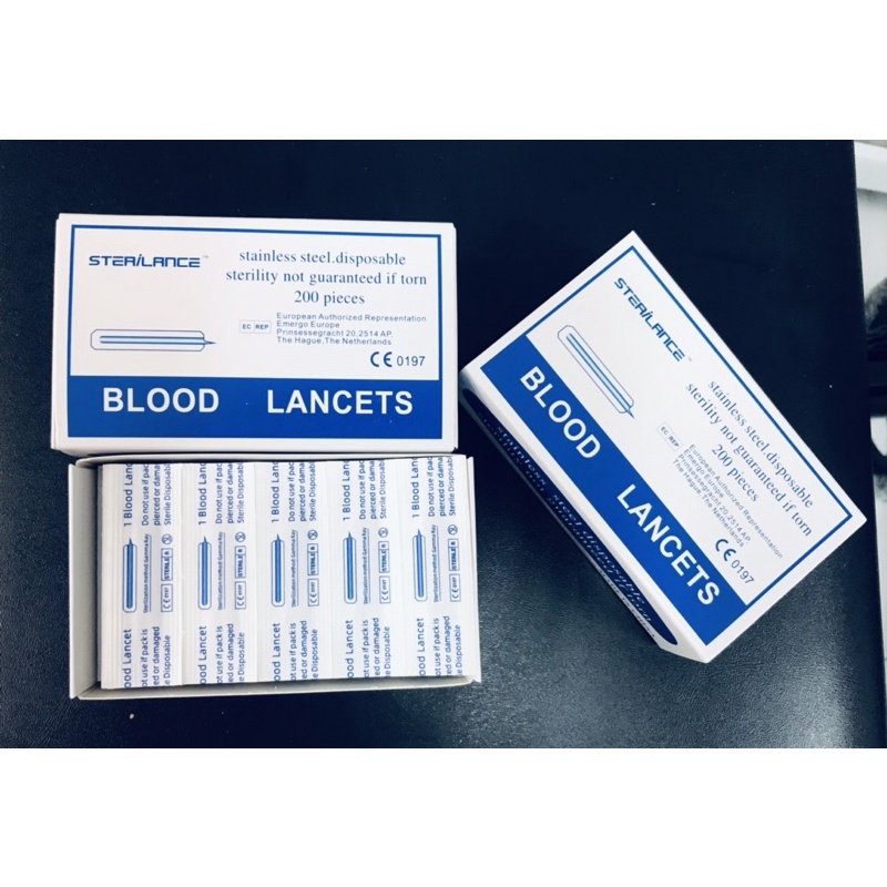 Kim chích máu Blood Lancets hộp 200 kim