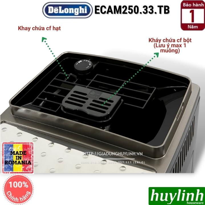 [Mã ELHAMS5 giảm 6% đơn 300K] Máy pha cà phê tự động Delonghi ECAM250.33.TB - Magnifica S Smart - Made in Romania