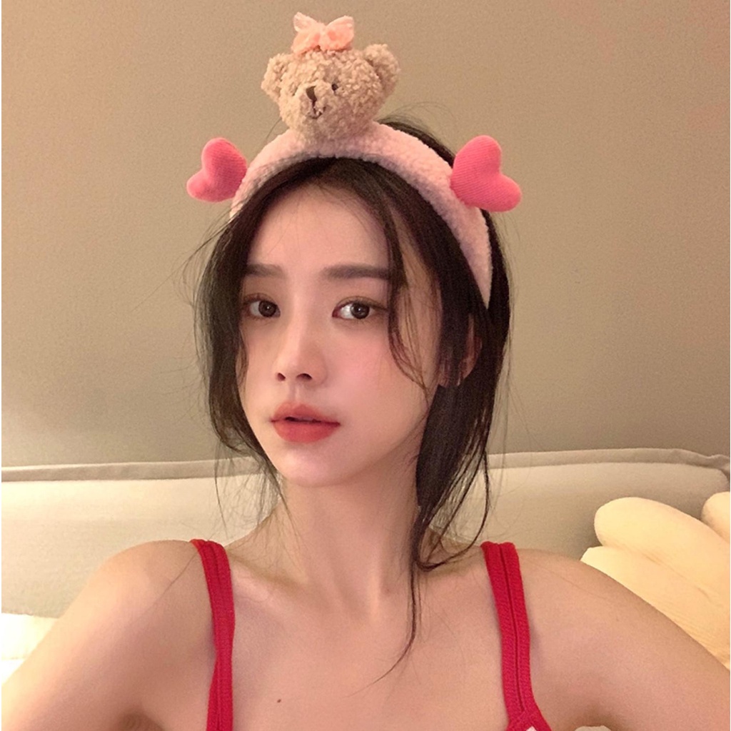 Cài Tóc Xoăn Lông Cừu Chống Trượt Phong Cách Hàn Quốc Xinh Xắn Cho Nữ