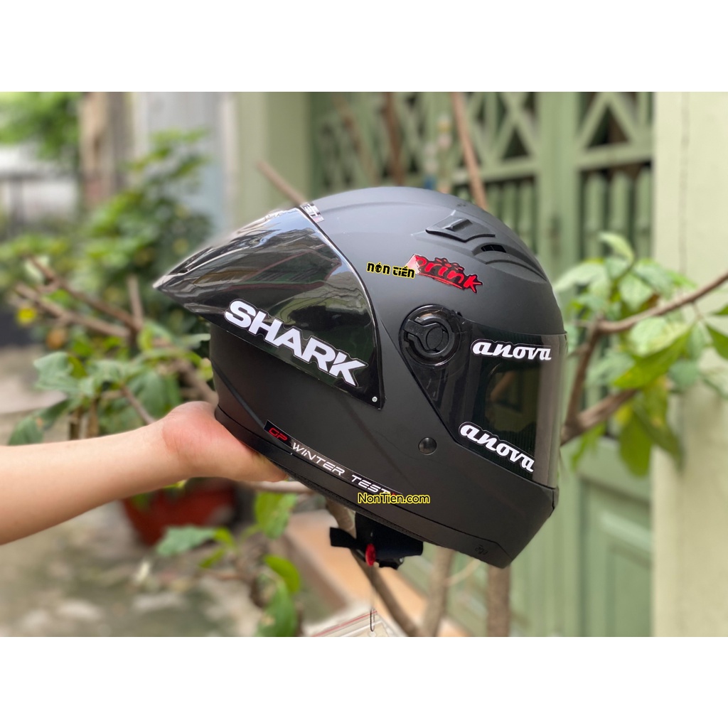 Combo mũ FULLFACE ĐUÔI SHARK ĐEN NHÁM siêu chất cực đẹp, siêu ngầu, BH 365 ngày, tặng kèm túi đựng