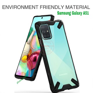 Ốp lưng Samsung Galaxy A51 chống sốc quân đội lưng trong viền màu kiểu dáng Ringke cao cấp 1