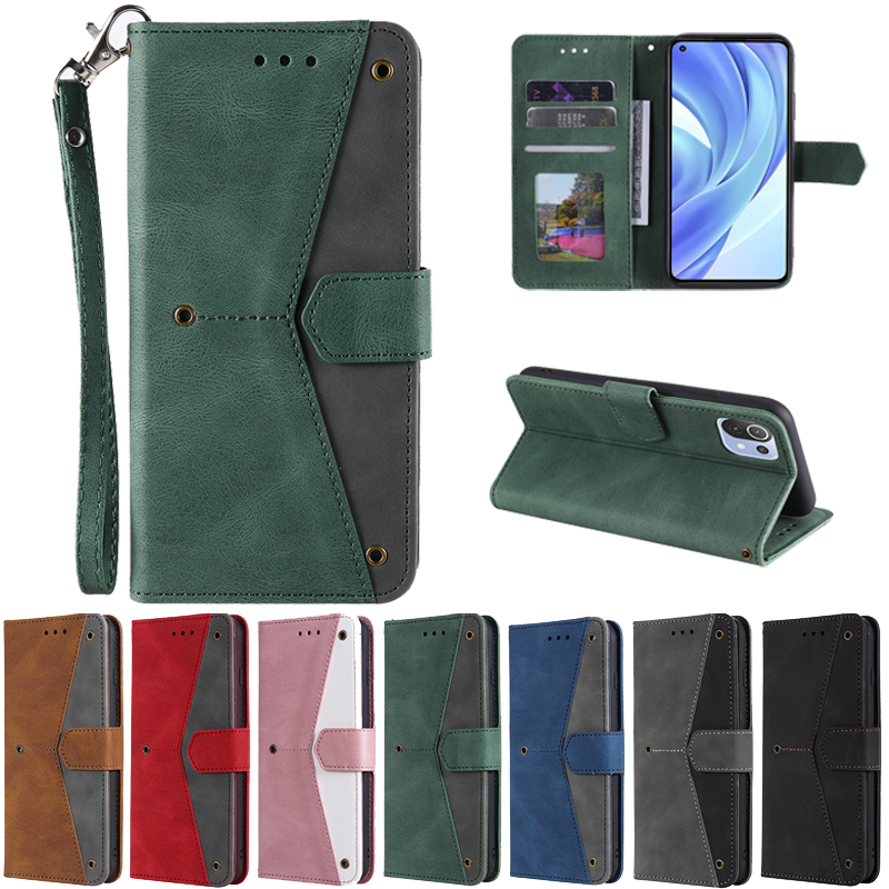 Samsung M31 A31 A30 A20 A21 A10 A01 Stitching Phone Case Lanyard Design Folding Card Slot Photoframe Leather Wallet