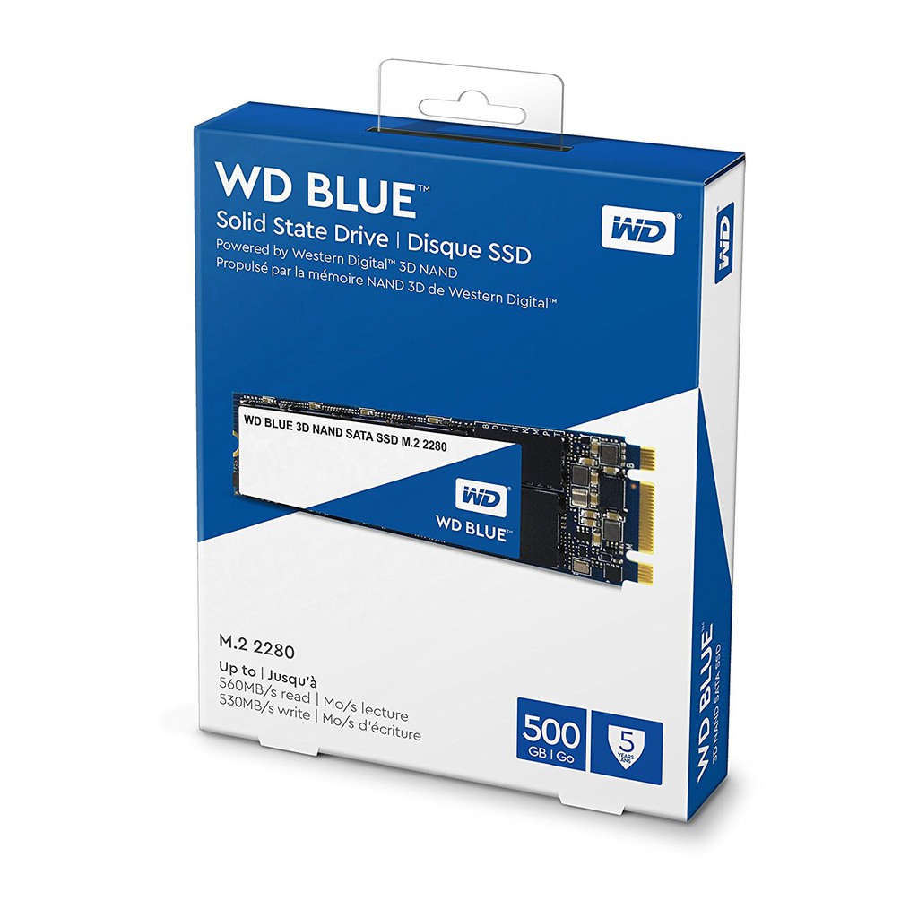 Ổ cứng SSD 500GB Western WDS500G2B0B M2-2280 (Blue)