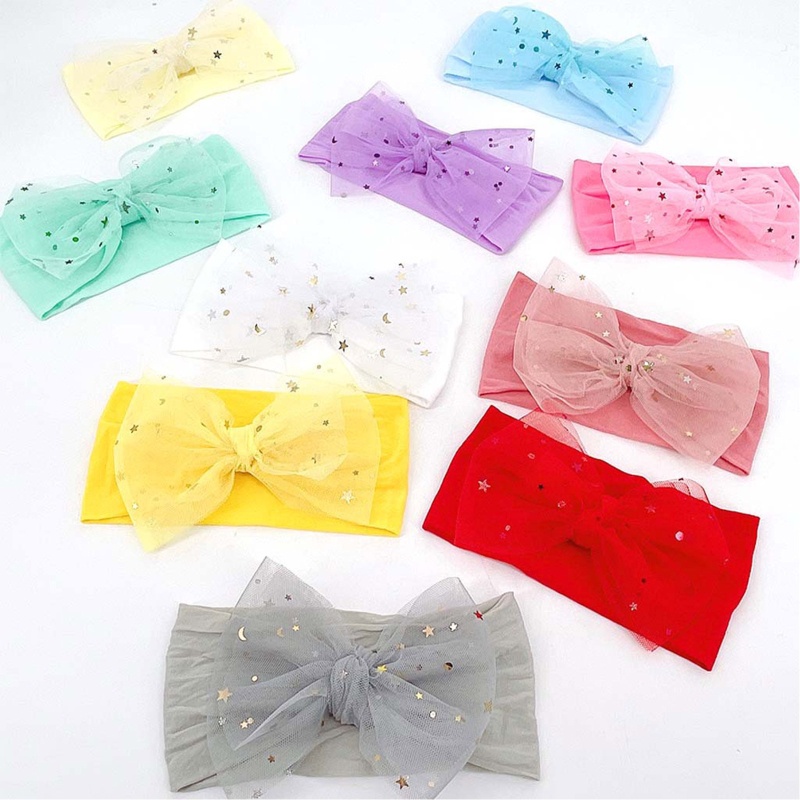 Băng Đô Nơ Co Dãn Xinh Xắn Cho Bé Gái